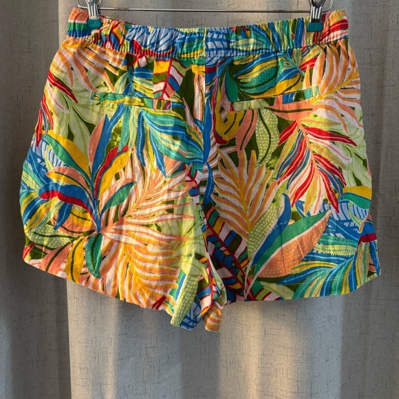 C&C California Linen Tropical Print Women’s Shorts Size L. 100% Linen. - Picture 5 of 5